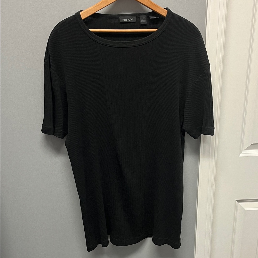 DKNY Short Sleeved Black Top